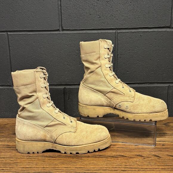 Belleville Tan Leather Tactical Desert Combat Boots Men’s 6.5 R - Picture 2 of 8